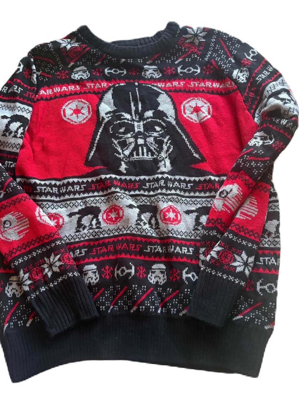 Disney Star Wars Men’s Darth Vader Christmas Crewneck Sweater XL